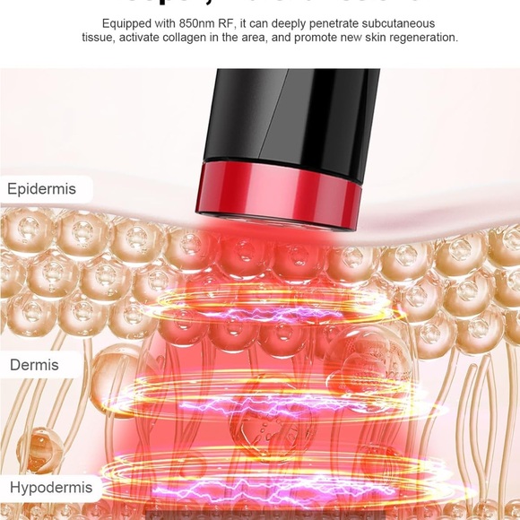LED skin tightening device. 3-in-1 Microcurrent Facial Massager. - Picture 2 of 7